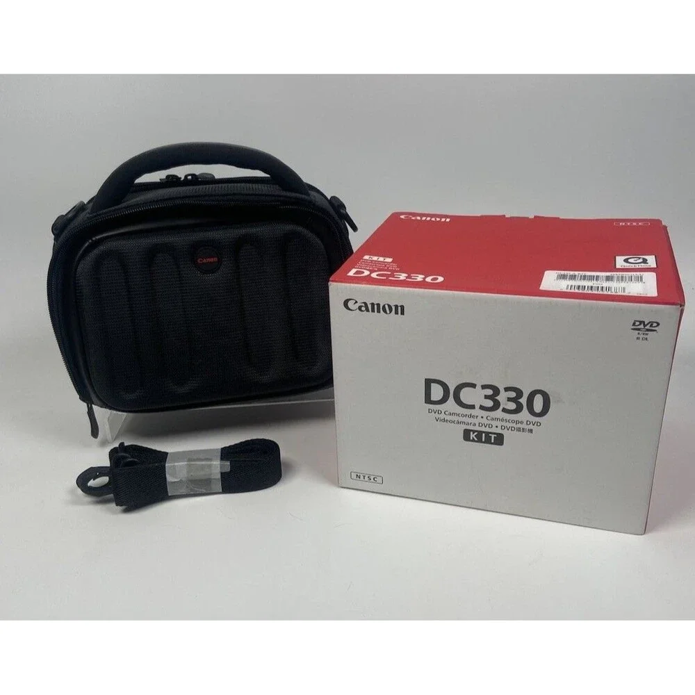 Canon DC330 DVD Camcorder Kit NTSC MegaPixel DIGIC DV II Carrying Case New